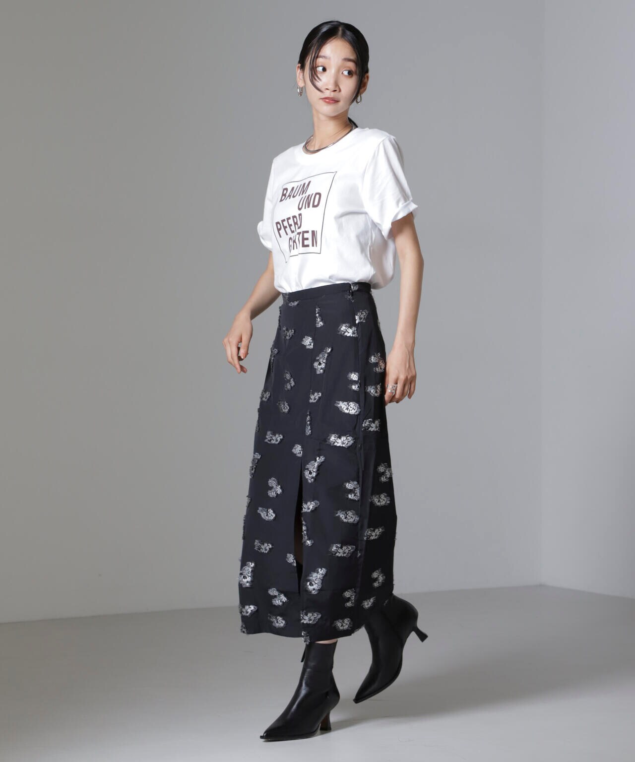 Baum und Pferdgarten/Cotton Jerse Tシャツ 6714224001