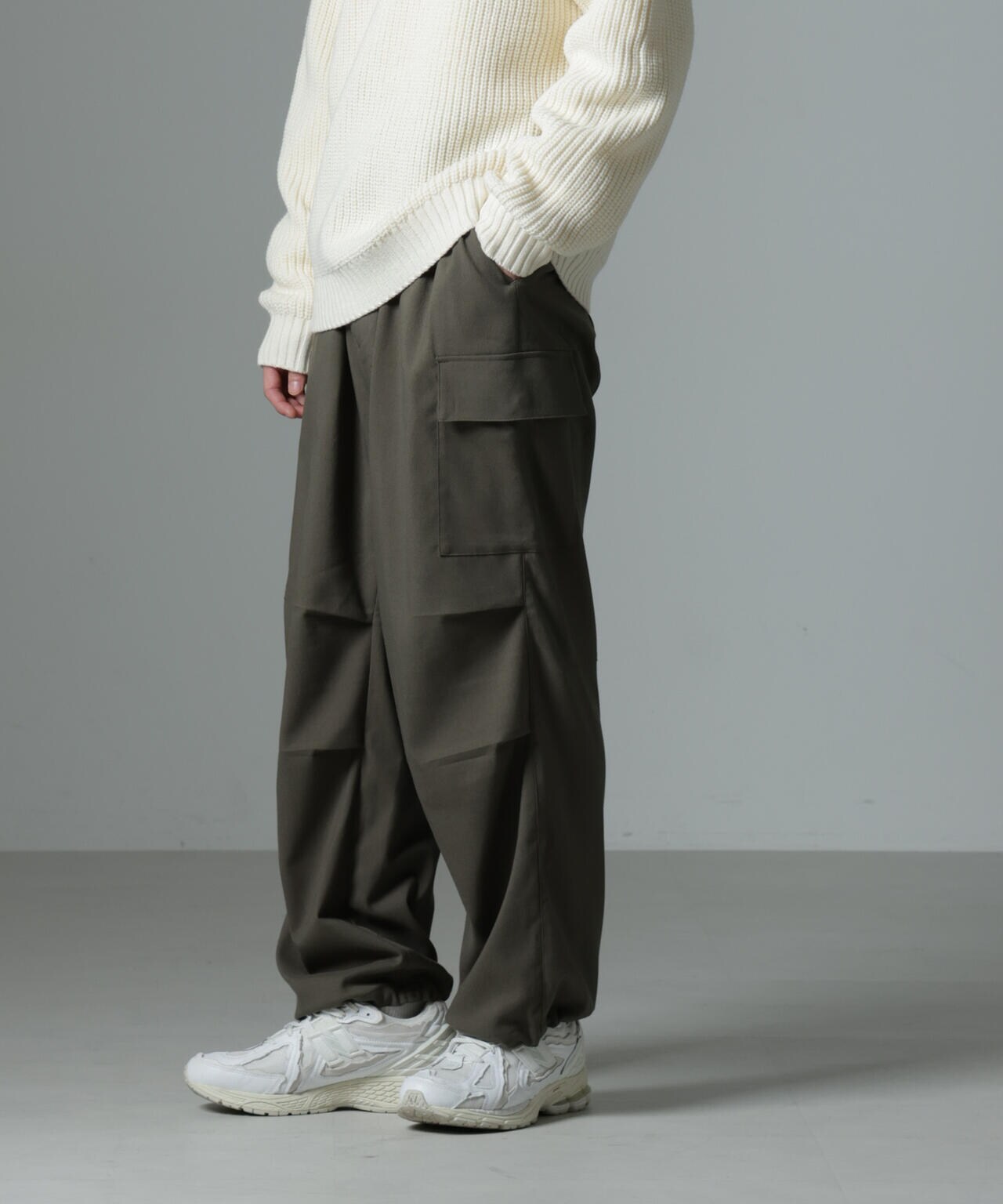 起毛 ツイル カーゴパンツ 
