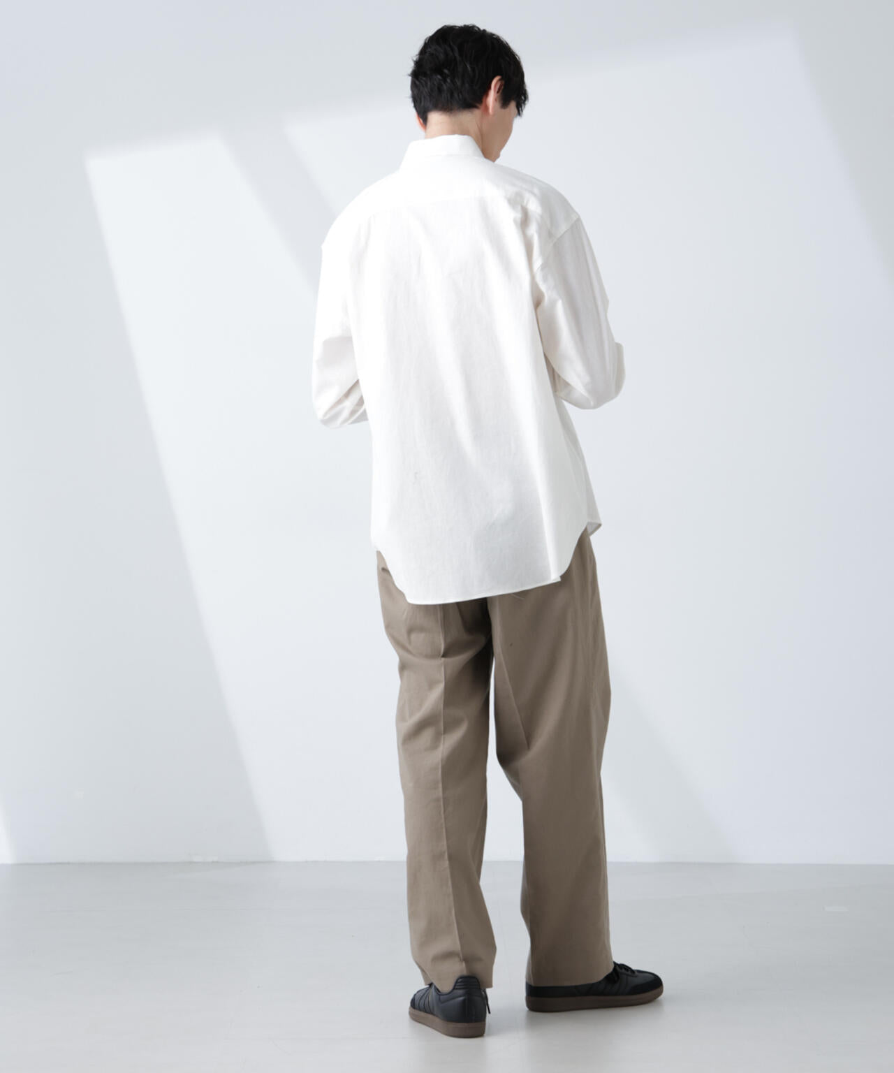 「BELGIUM LINEN FABRICS」リネンコットンレギュラーシャツ 6685120218