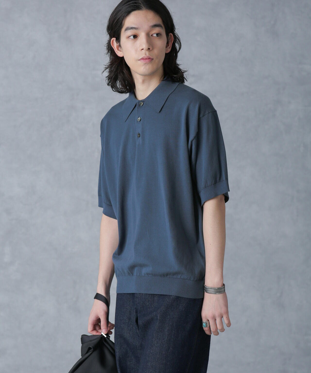 crepuscule/別注 S/S KNIT POLO 6704124027