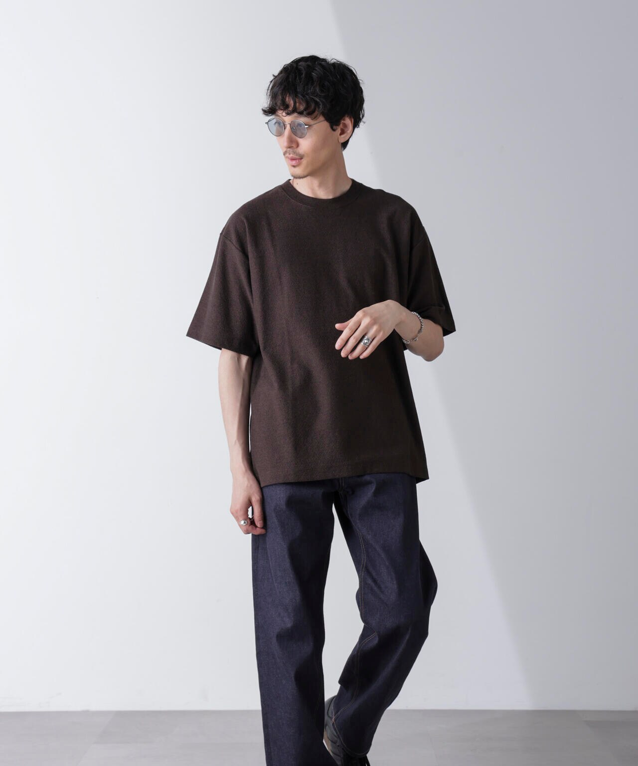 カットジョーゼットクルーネックTシャツ 6684224211