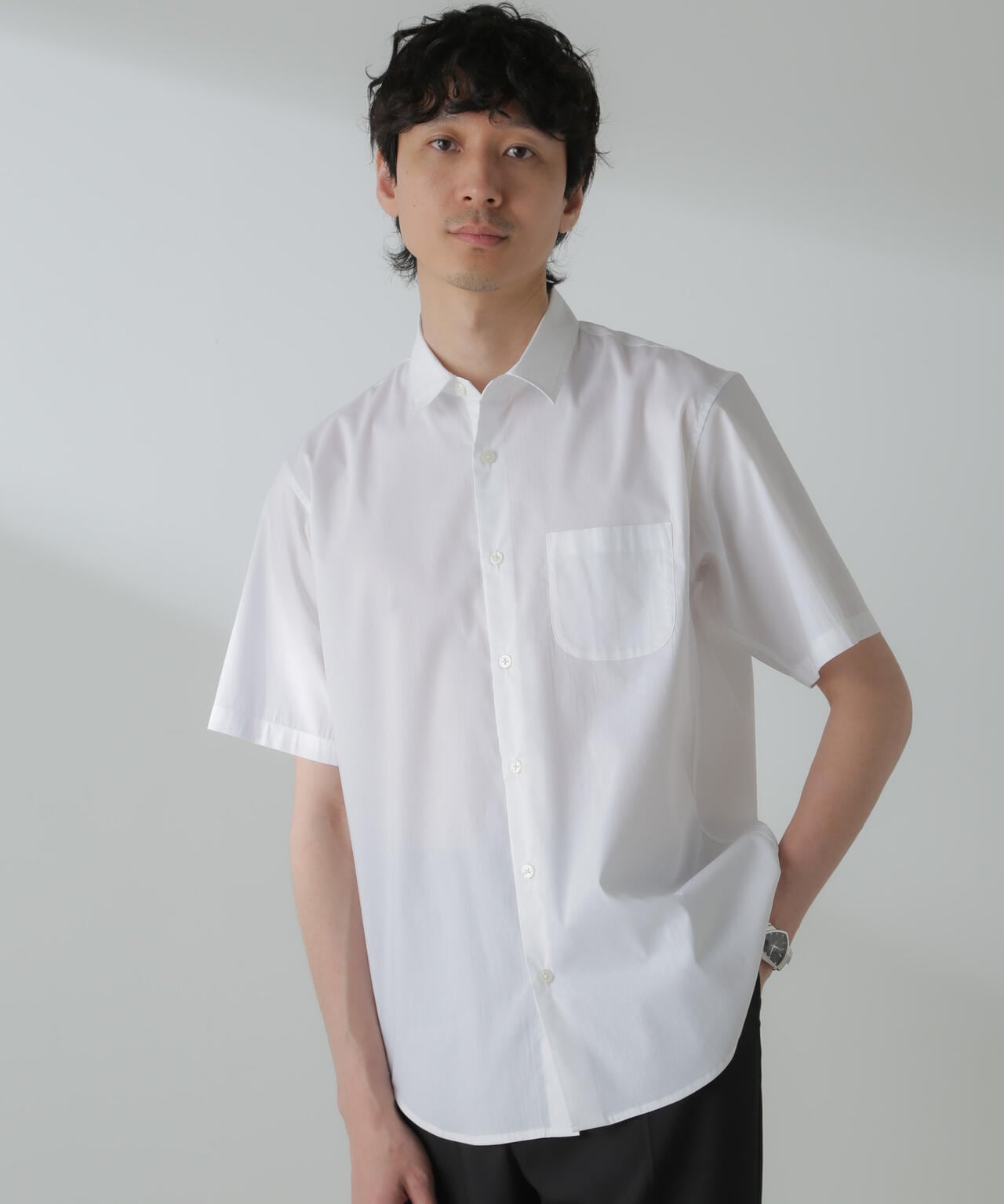 「ICE FLOW LINEN」レギュラーカラーシャツ 半袖 6684121206